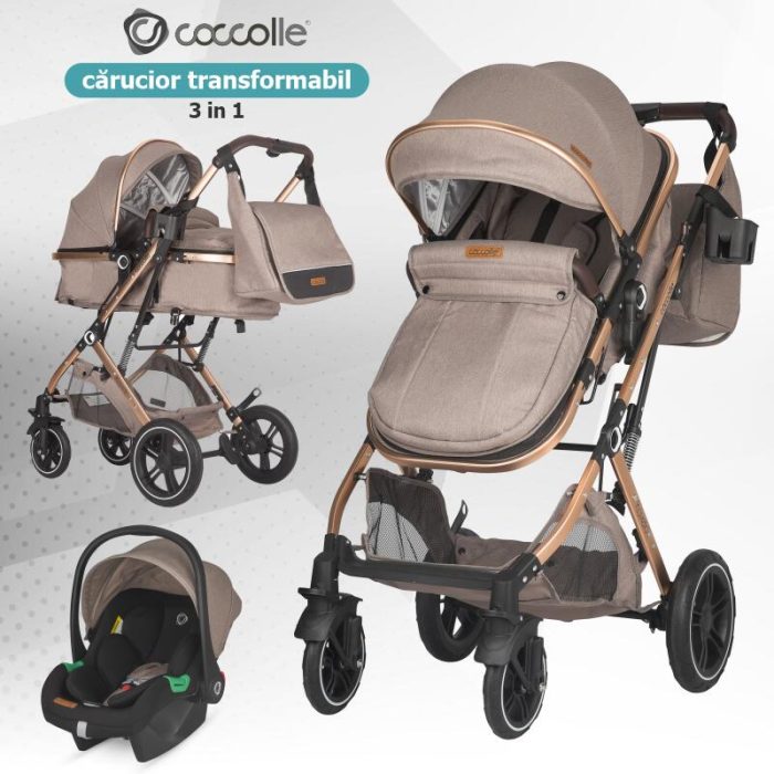 Carucior ultracompact 3in1 Coccolle Ravello Sand beige - imagine 2