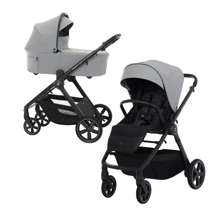 Carucior 3 in 1 pentru copii, ESPIRO ONLY, cu toate accesoriile incluse - Monument gray - imagine 2