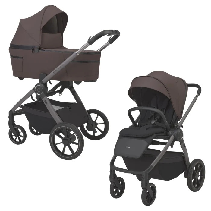 Cărucior 3 in 1 pentru copii, Espiro YOGA, cu toate accesoriile incluse - Essence of chocolate - imagine 2