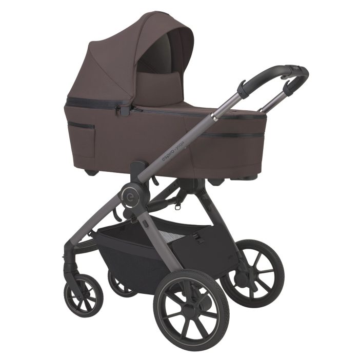Cărucior 2 in 1 pentru copii, Espiro YOGA, cu toate accesoriile incluse - Essence of chocolate - imagine 2