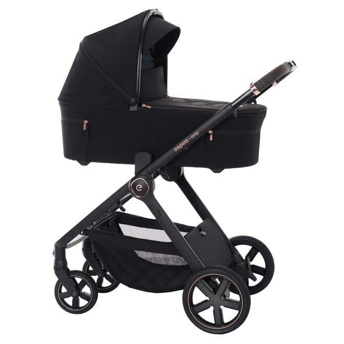 Cărucior 2in1 pentru copii, Espiro ONLY, cu toate accesoriile incluse - Stylish Black - imagine 2
