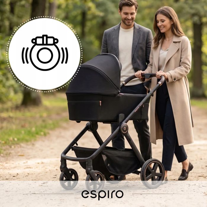 Cărucior 2in1 pentru copii, Espiro ONLY, cu toate accesoriile incluse - Stylish Black - imagine 4