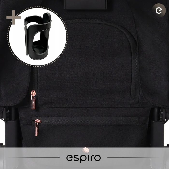 Cărucior 2in1 pentru copii, Espiro ONLY, cu toate accesoriile incluse - Stylish Black - imagine 9