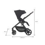Cărucior 2in1 pentru copii, Espiro ONLY, cu toate accesoriile incluse - Stylish Black - imagine 11