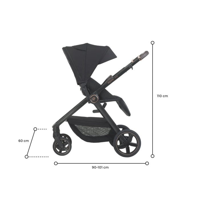 Cărucior 2in1 pentru copii, Espiro ONLY, cu toate accesoriile incluse - Stylish Black - imagine 11