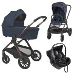 Carucior 3 in 1 pentru copii, ESPIRO CODE, cu toate accesoriile incluse - Elegant Navy