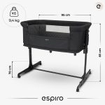 Patut co-sleeper Espiro Cloud, 3in1, patut, tarc de joaca, usor de transportat - Bej - imagine 6