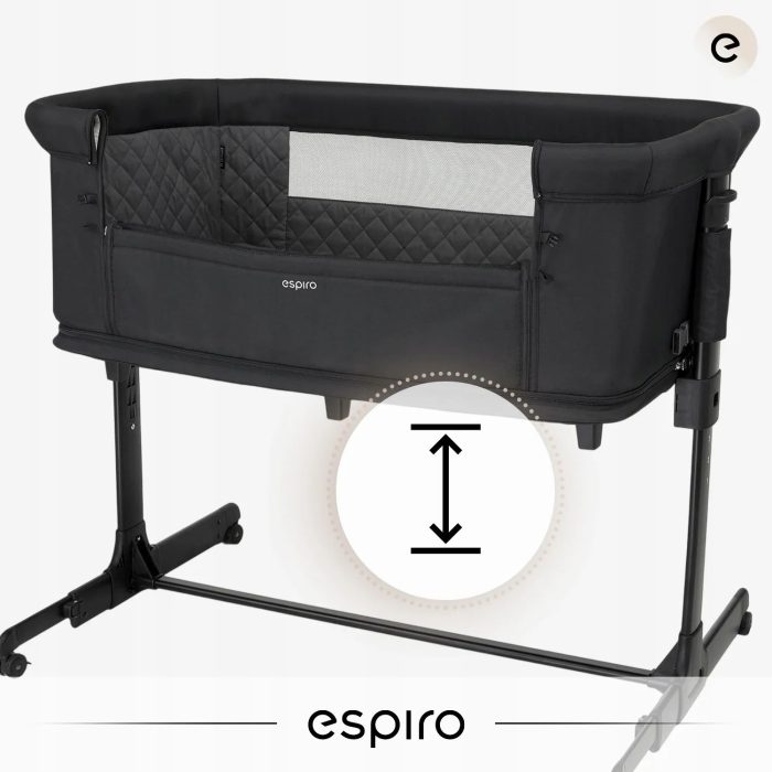 Patut co-sleeper Espiro Cloud, 3in1, patut, tarc de joaca, usor de transportat - Bej - imagine 7