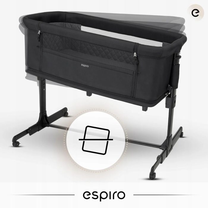 Patut co-sleeper Espiro Cloud, 3in1, patut, tarc de joaca, usor de transportat - Bej - imagine 10