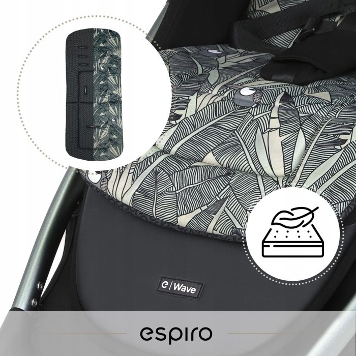 Carucior sport pentru copii, ESPIRO WAVE, 0-22 kg, toate accesoriile incluse - Negru - imagine 4