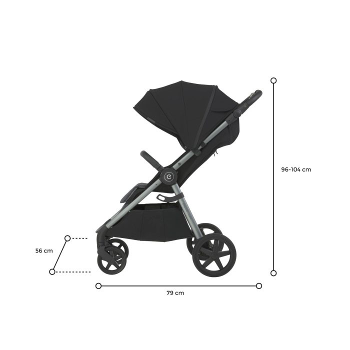 Carucior sport pentru copii, ESPIRO WAVE, 0-22 kg, toate accesoriile incluse - Negru - imagine 9