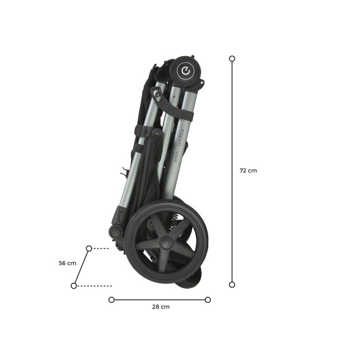 Carucior sport pentru copii, ESPIRO WAVE, 0-22 kg, toate accesoriile incluse - Negru - imagine 10